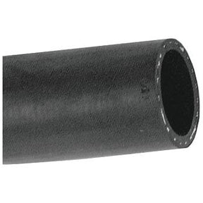 Close-up of a 1m black Sparex Radiator Hose - S.56004 with a smooth exterior and a circular opening, designed to handle a working pressure of 3.5 bar.