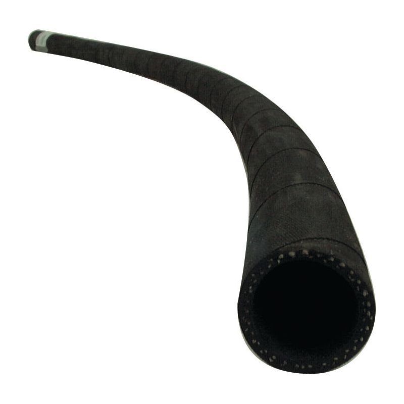 The Sparex Radiator Hose - S.56004 is a curved, black 1m hose made of robust EDPM rubber featuring a textured surface and open ends, ideal for industrial or automotive applications, with a working pressure of 3.5 bar.