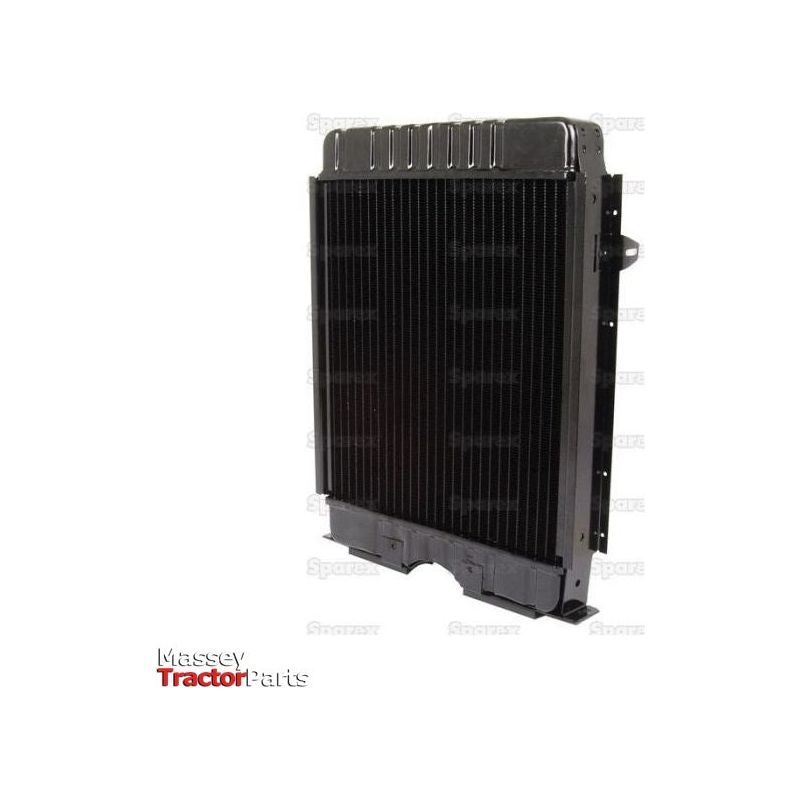 Image of a black Radiator - S.67948 on a white background with the Massey Tractor Parts logo in the bottom left corner, featuring Sparex quality parts.