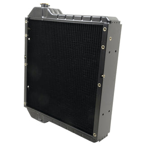 A Sparex Radiator - S.73866 with cooling fins and side mounting brackets, shown in an upright position.