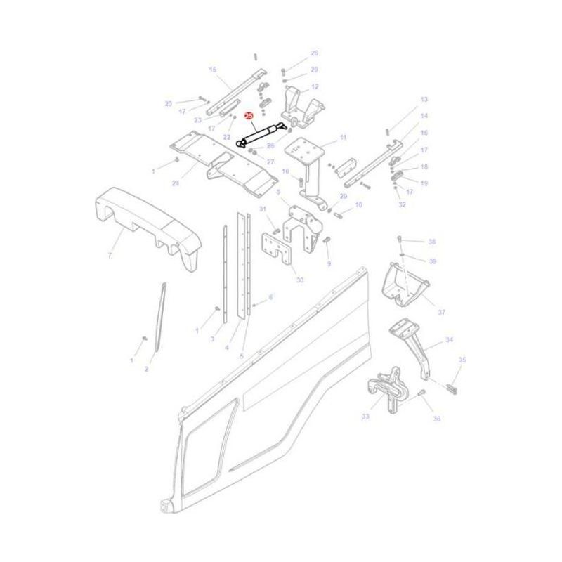 Massey Ferguson Ram - 4292773M1 | OEM | Massey Ferguson parts | Bonnets-Massey Ferguson-Cabin & Body Panels,Farming Parts,Gas Struts,Tractor Parts