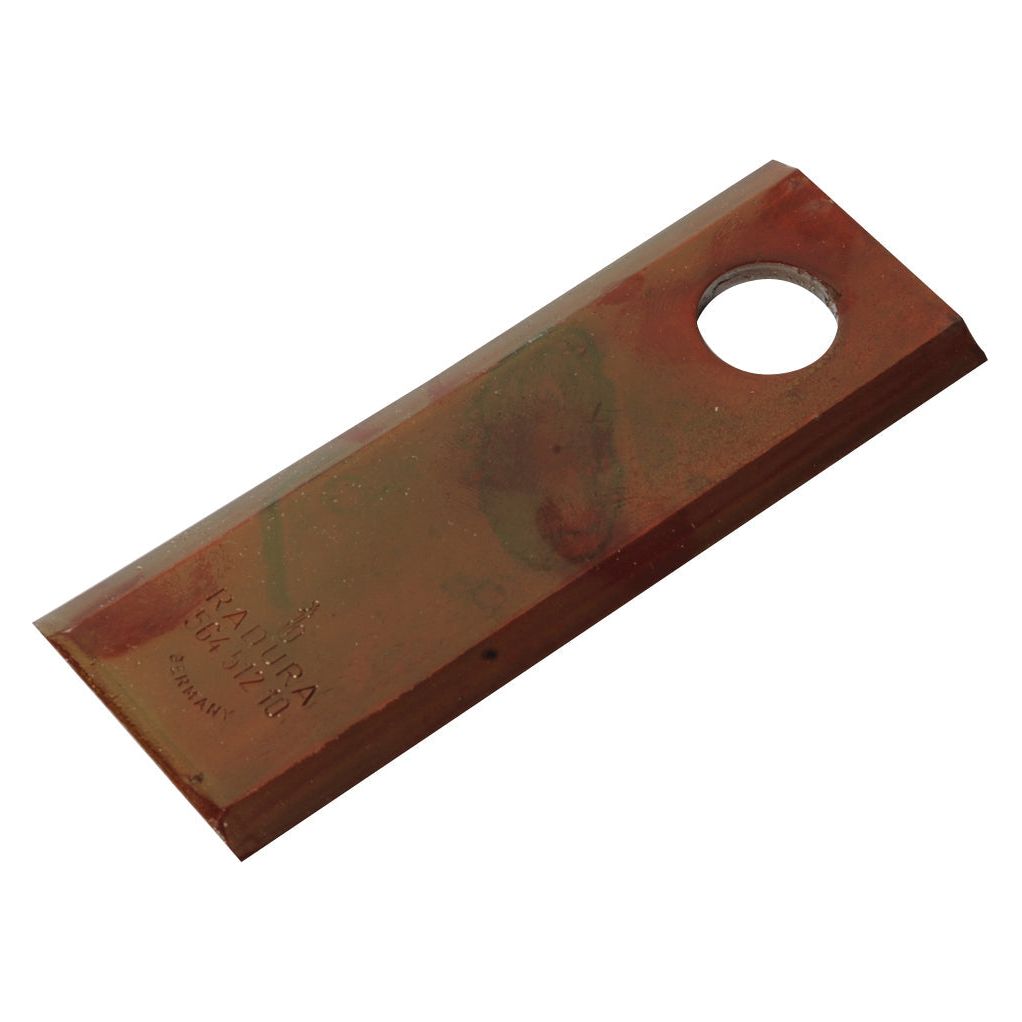 Mower Blade - Flat blade, top edges sharp -  123 x 40x4mm - Hole⌀18.25mm  - RH & LH -  Replacement for Kuhn
 - S.105674 - Massey Tractor Parts
