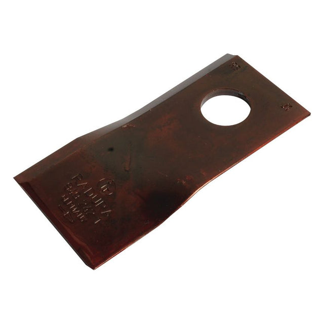 Mower Blade - Twisted blade, bottom edge sharp & parallel -  105 x 48x4mm - Hole⌀19mm  - LH -  Replacement for Claas
 - S.105636 - Massey Tractor Parts