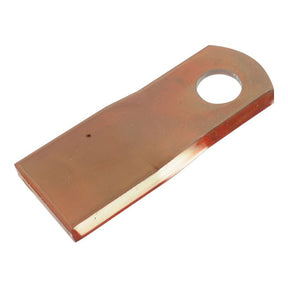 Mower Blade - Twisted blade, top edge sharp & parallel -  129 x 48x4mm - Hole⌀21mm  - LH -  Replacement for Marangon, Agram
 - S.105681 - Massey Tractor Parts