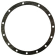 The Sparex Rear Axle Housing Gasket (Part No. S.66277) is a circular metal gasket featuring twelve evenly spaced holes near its edge, specifically designed to fit securely in the rear axle housing of Ford/New Holland vehicles.