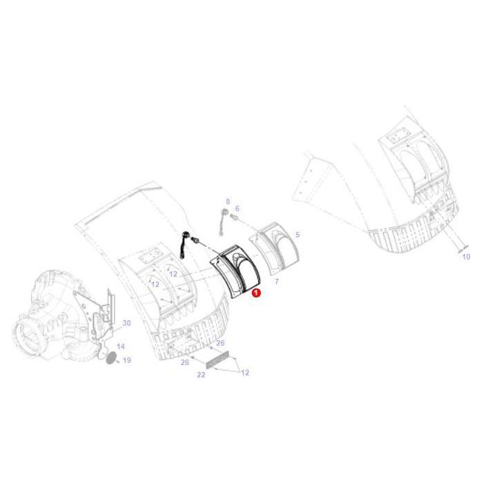 Rear Light - G931901020080 - Massey Tractor Parts
