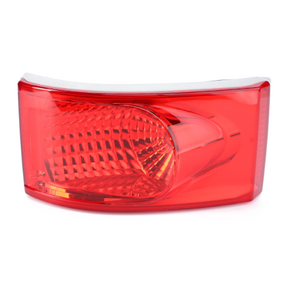 Introducing the Fendt Rear Light - G931901020080 by AGCO, featuring a red tail light with a clear lens cover and a textured inner surface with bulb housing. Inspired by AGCO Genuine Rear Lights, this design offers clarity and durability for optimal performance.