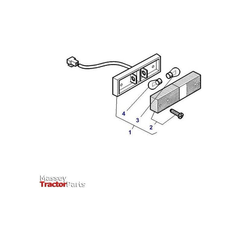 Massey Ferguson Rear Light L/H - 3809632M91 | OEM | Massey Ferguson parts | Rear Lights-Massey Ferguson-Farming Parts,Lighting & Electrical Accessories,Rear Lights,Tractor Parts,Vehicle Lighting