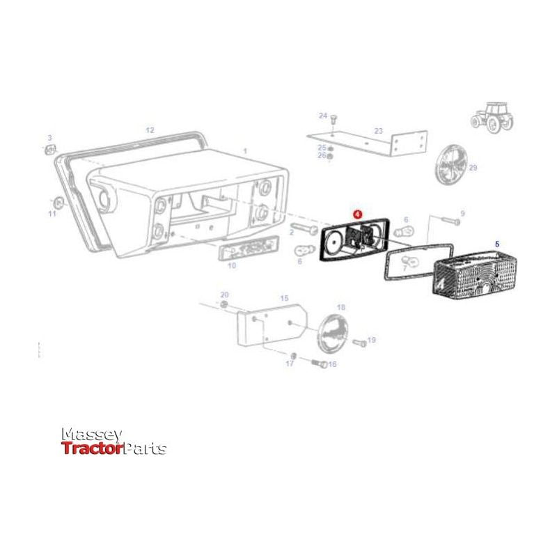 Fendt Rear Light R/H - X830180046000 | OEM | Fendt parts | Rear Lights-Fendt-Farming Parts,Lighting & Electrical Accessories,Rear Lights,Tractor Parts,Vehicle Lighting