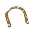 The Rear Main Housing Gasket (Sparex Part No. S.66049), a Sparex-branded component, is a roughly U-shaped metallic object featuring multiple rectangular cutouts along its curved edge, likely intended for use in the rear main housing of a Ford engine.