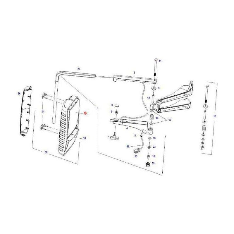 Fendt Rear Mirror - F931812153010 | OEM | Fendt parts | Mirrors-Fendt-Cabin & Body Panels,Farming Parts,Mirrors,Mirrors & Arms,Tractor Parts