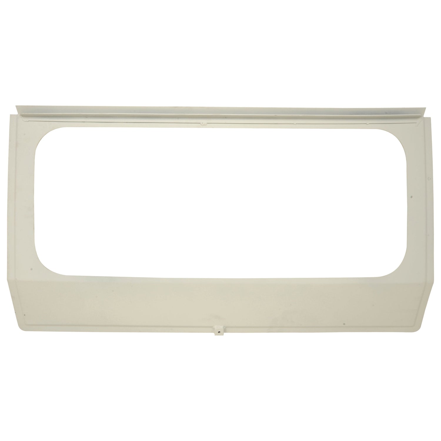 A rectangular white plastic frame with a central cutout, identified as the Sparex Rear Window Frame - Lower (Part No. S.68498), potentially designed for use with Ford / New Holland models or as a component of a larger assembly.
