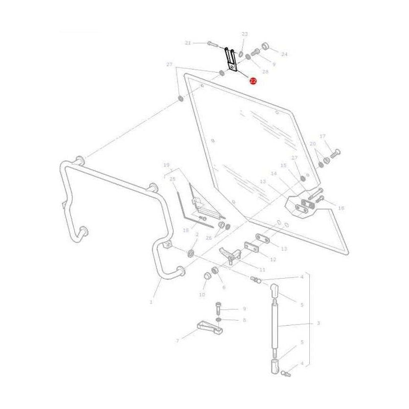 Massey Ferguson Rear Window Hinge - 3902136M2 | OEM | Massey Ferguson parts | Rear-Massey Ferguson-Cab Glass & Glazing Tools,Cabin & Body Panels,Farming Parts,Rear,Tractor Parts