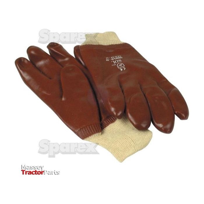 Red PVC Coated Gloves - 9/L
 - S.54243 - Farming Parts