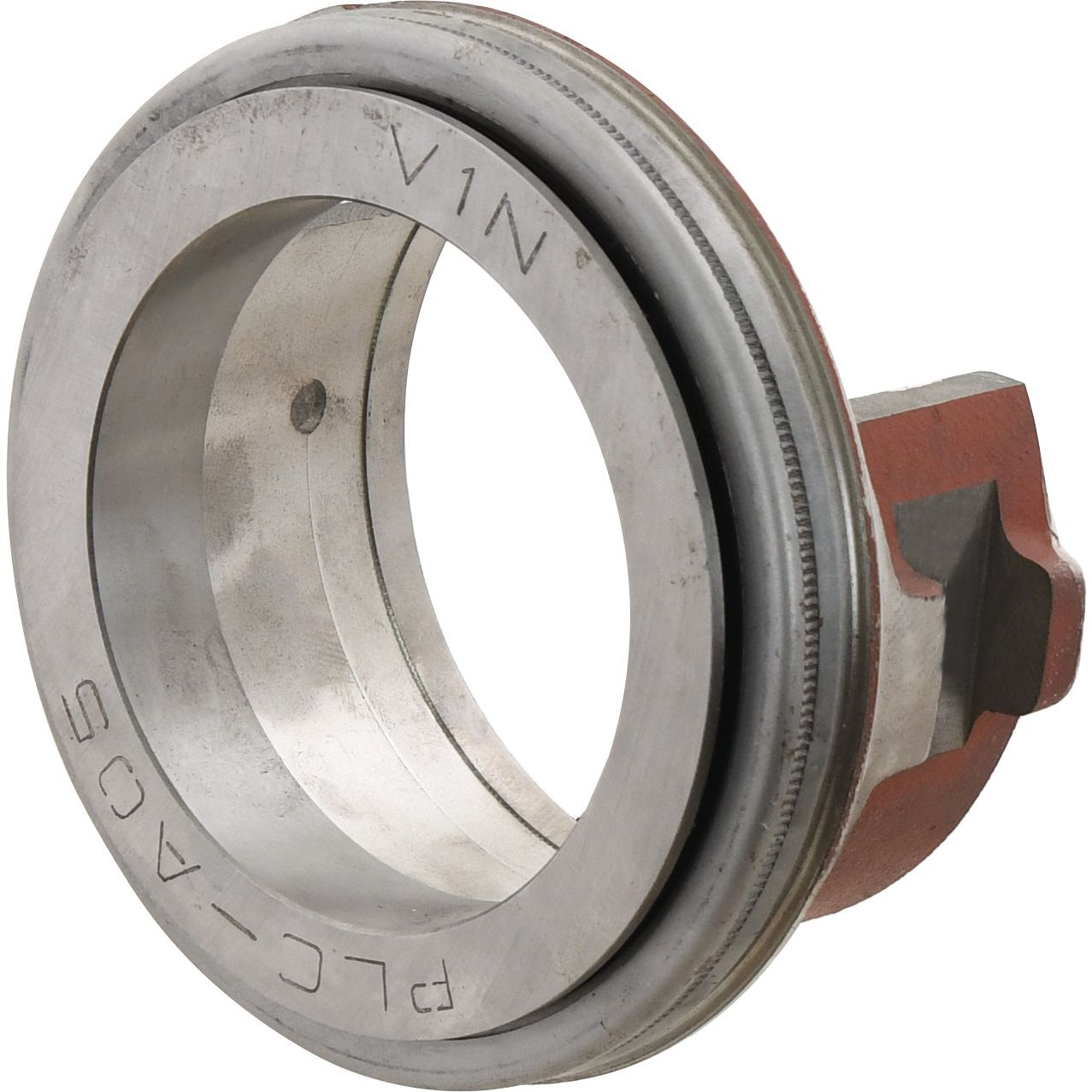 A metal bearing with a smooth, circular opening inscribed with "S.64573." The external surface has patches of rust and features a small protruding section, closely resembling a clutch release bearing. Ideal for cataloging under Tariff Code 8482200000. This is the Sparex Clutch Release Bearing - S.64573 from the brand Sparex.