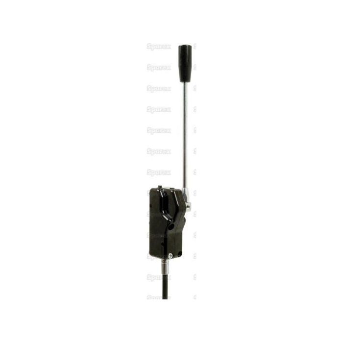 An image of the Sparex Remote Control Assembly with 2.5M Cable, featuring a black antenna with a vertical rod and a black base, is depicted.