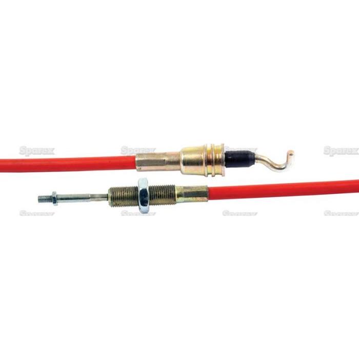 Close-up of a Sparex Remote Control Cable 1.75M (Sparex Part No. S.5322) with metal fittings at both ends, lying against a white background.