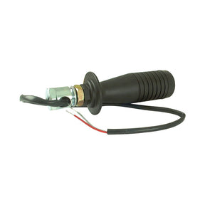 The Sparex Walvoil Remote Control Joystick, featuring a single switch and ribbed grip, includes attached wiring for versatile electric throttle control. (Sparex Part No. S.13067)