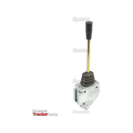 A silver hydraulic control valve lever with a black handle and rubber boot, labeled "Sparex Remote Control Lever Handle Black" (Sparex Part No.S.5313), is an ideal product from Sparex, offering an excellent alternative to 101688.