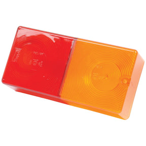 A Sparex replacement lens (Fits: S.21244 | Sparex Part No. S.21246) featuring red and amber polycarbonate lenses, commonly used for signaling, isolated on a white background.