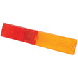 The Sparex Replacement Lens, fitting models S.71008, S.71009, and S.71011, is an orange and red rectangular reflector with distinct sections for each color, typically used as a rear light on vehicles or bicycles.