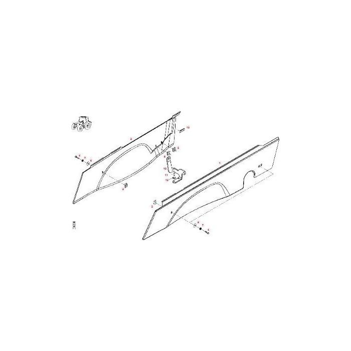 Retainer Bonnet Badge - 725500020251 - Massey Tractor Parts