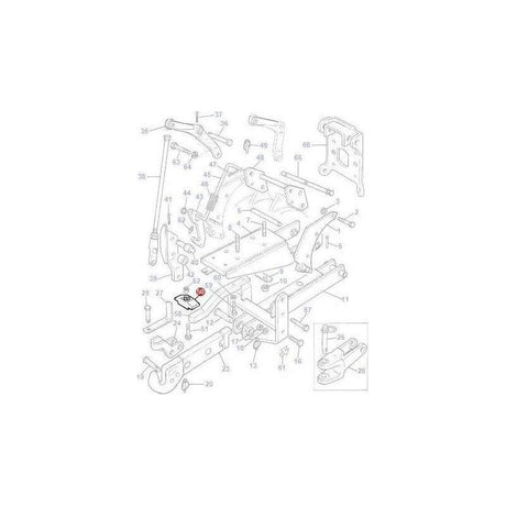 Massey Ferguson Retaining Bracket - 1679706M2 | OEM | Massey Ferguson parts | Hitch Kits & Components-Massey Ferguson-Farming Parts,Hitch Kits & Components,Linkage,PTO & Linkage,Tractor Parts