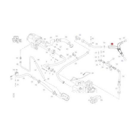 Fendt Return Pipe - 716951010300 | OEM | Fendt parts | Hydraulic Pumps & Motors-Fendt-