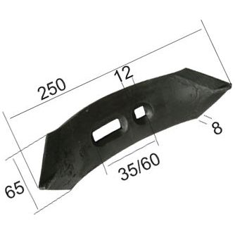 Reversible point 250x65x8mm Hole centres 35/60mm
 - S.79372 - Massey Tractor Parts
