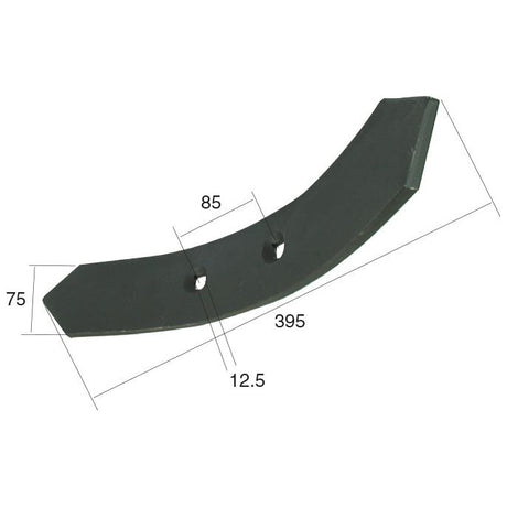 Reversible point 395x75x10mm Hole centres 85mm
 - S.77186 - Massey Tractor Parts