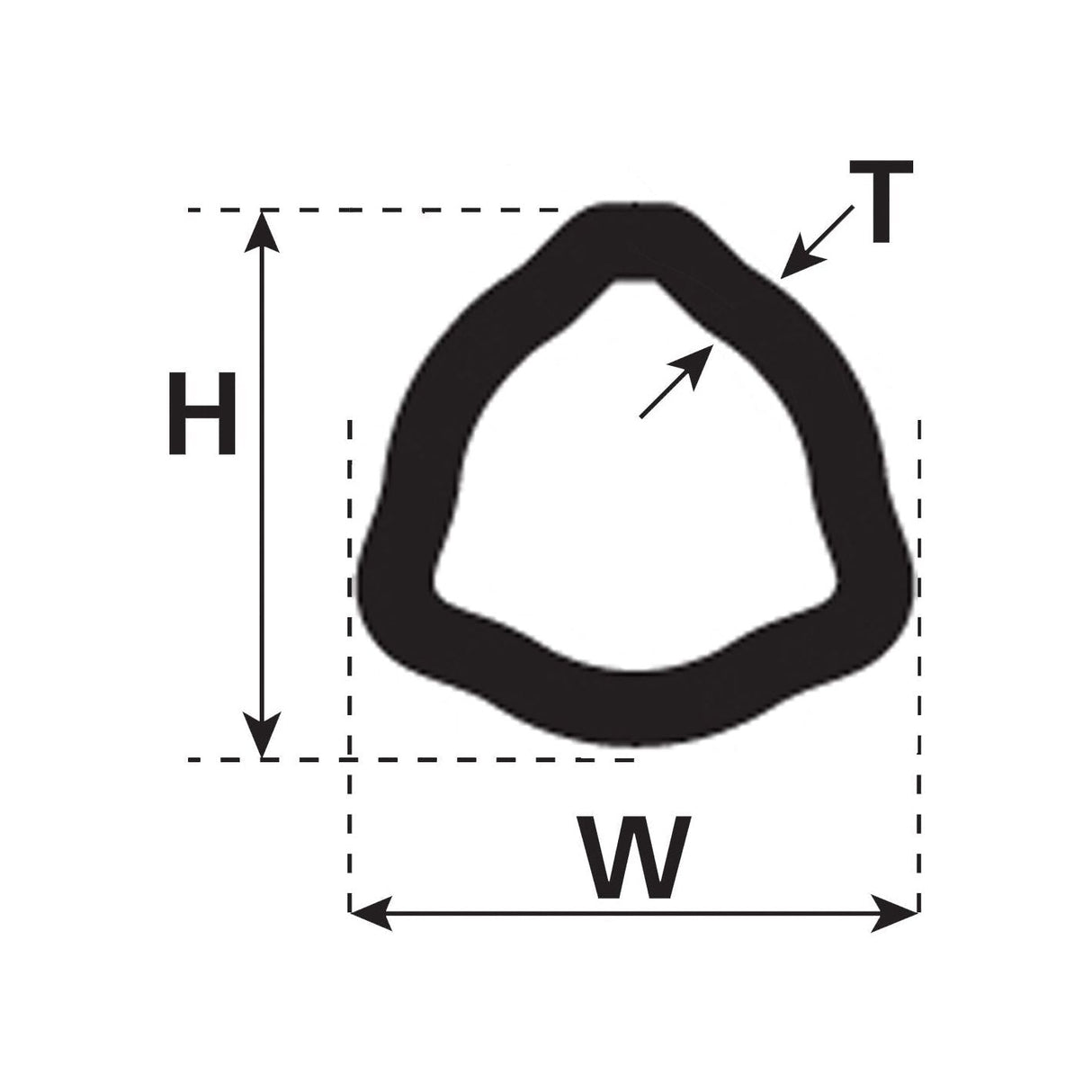 Rilsan&reg; Coated PTO Tube - Triangle Profile , Length: 1M (12516)
 - S.26349 - Farming Parts