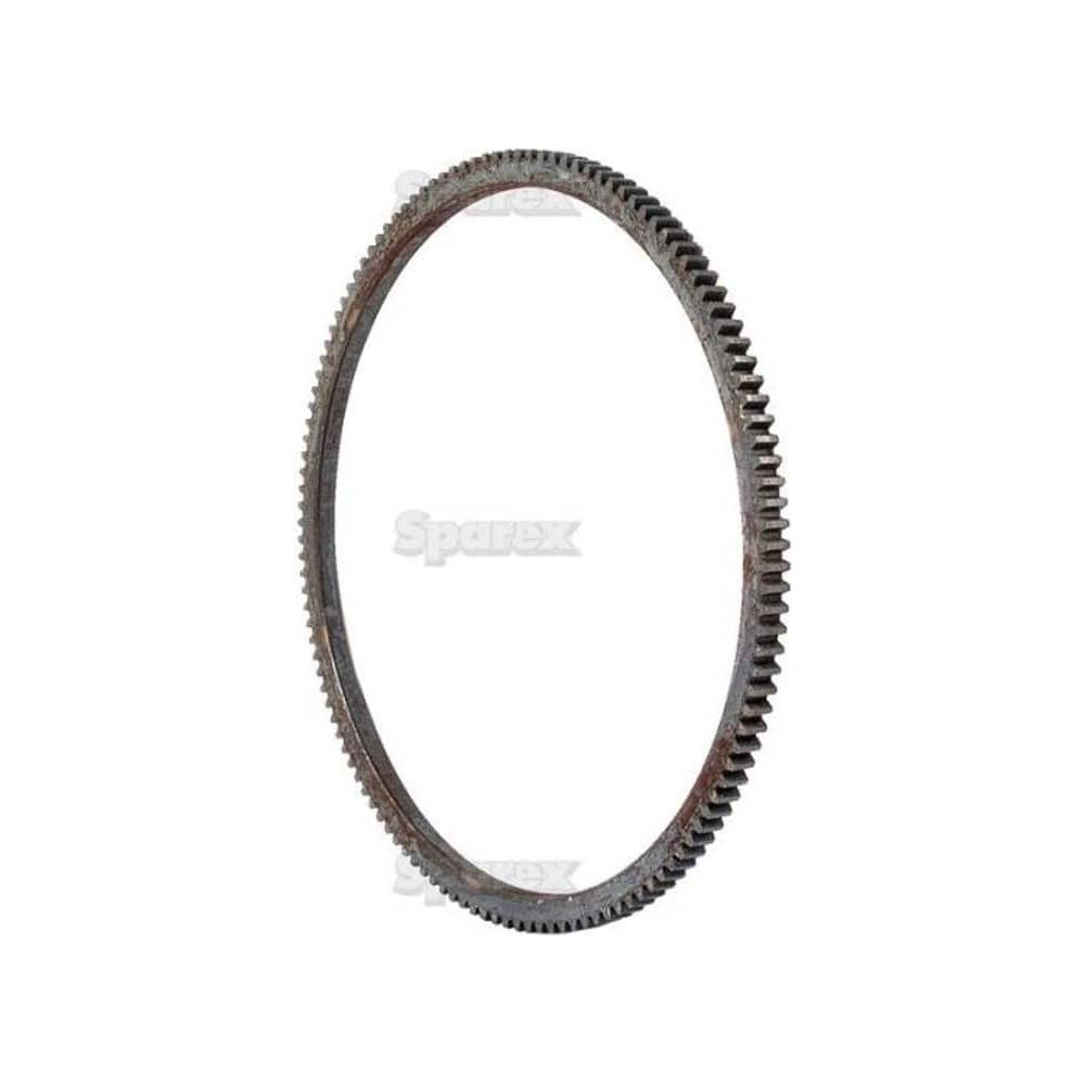 The Sparex Ring Gear - S.57358 is a circular metal gear ring featuring an evenly spaced number of teeth around the outer edge.