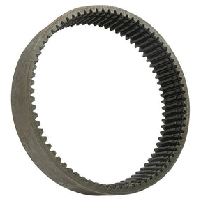 The Ring Gear, Sparex Part No. S.7734 from the brand Sparex, features internal teeth around its inner edge, while its outer surface remains smooth and metallic. It is ideal for use in Case IH or Ford / New Holland machinery applications.