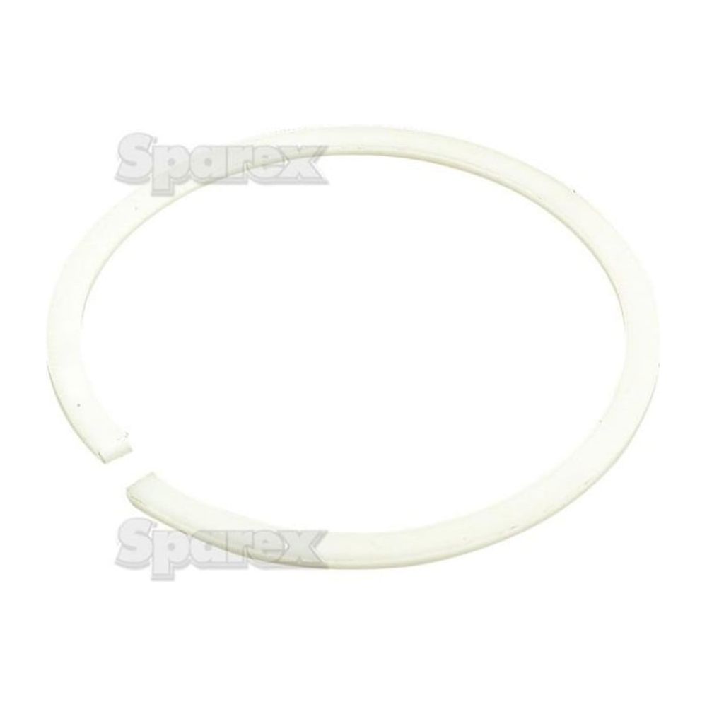 The Sparex Ring - Hydraulic Piston (Part No. S.57315), a slim, circular white plastic ring with a small gap, set against a plain backdrop, evokes the precision engineering typical of Case IH and International Harvester machinery components.