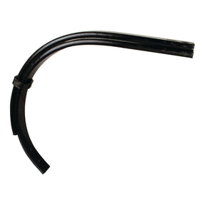 The Sparex Ripper tine, model S.77131, is a 55x25/25mm curved black metal pipe featuring a cylindrical shape with a slight bend towards one end, showcasing the precision engineering typical of Universal Tractors.