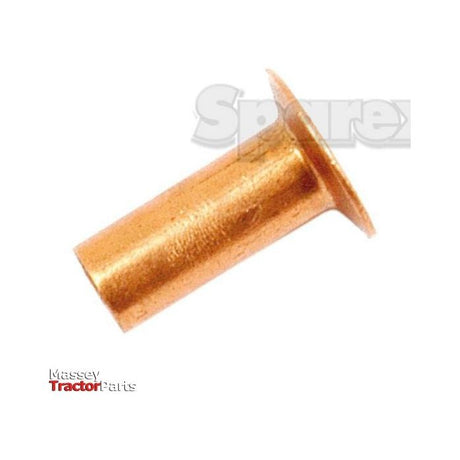Close-up image of a small, cylindrical metal piece with a flared end, 4.5 x 12mm in size, labeled "Sparex" in the background. Branded as "Massey Tractor Parts" at the bottom left.