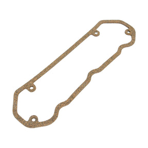 A cork rocker cover gasket for the David Brown engine, designed in a brown, rectangular shape with four screw holes and a wavy inner edge. This Sparex product, part number S.57556, is specifically tailored for 3-cylinder engines and ensures effective sealing of mechanical parts.