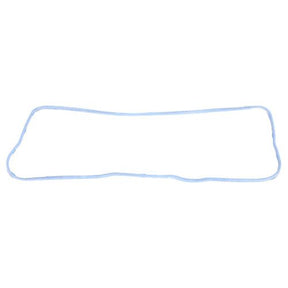 A thin, blue, rectangular-shaped rubber band with rounded corners is displayed on a white background, embodying the precision and quality associated with the AGCO Massey Ferguson Rocker Cover Gasket V836667243.