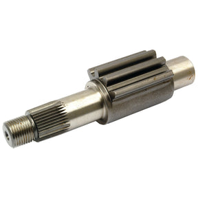 A Rocker Shaft, identified by Sparex Part No. S.40279, features a threaded end and grooved teeth, designed for use in mechanical systems such as Massey Ferguson tractors to facilitate rotational motion and torque transmission.