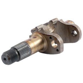 A close-up of the Sparex Rocker Shaft (Part No. S.40281), showcasing the metal mechanical component with threading on one end and mounting holes on the other, which may be part of a Massey Ferguson assembly.