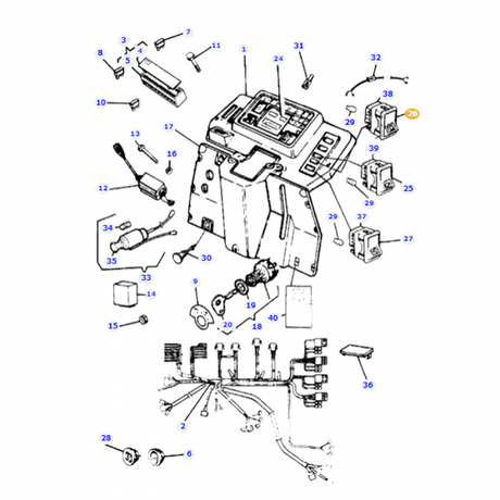 Rocker Switch - 3533922M91 - Massey Tractor Parts