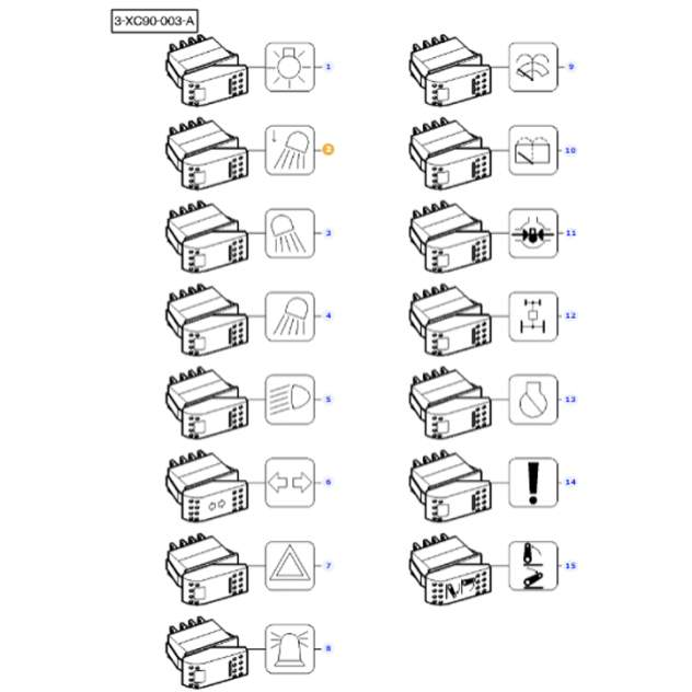 Massey Ferguson Rocker Switch - 3809490M2 | OEM | Massey Ferguson parts | Engine Electrics and Instruments-Massey Ferguson-Farming Parts,Lighting & Electrical Accessories,Rocker Switches & Components,Switches & Sensors,Tractor Parts