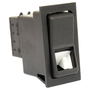 The Sparex Rocker Switch (Part No. S.23148) features a black rectangular design with a white actuator, designed for panel mounting and offering universal fitting for easy integration in 3 positions (On/Off).