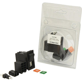 A Sparex Rocker Switch - Work Lights, 2 Position (On/Off) (S.57255), featuring IP65 rated connectors and designed for 12V DC operation with two color-coded relays packaged together.