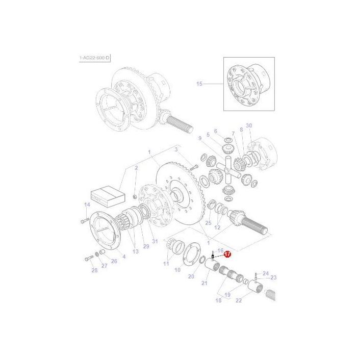 Roll Pin Differential - 339249X1 - Massey Tractor Parts