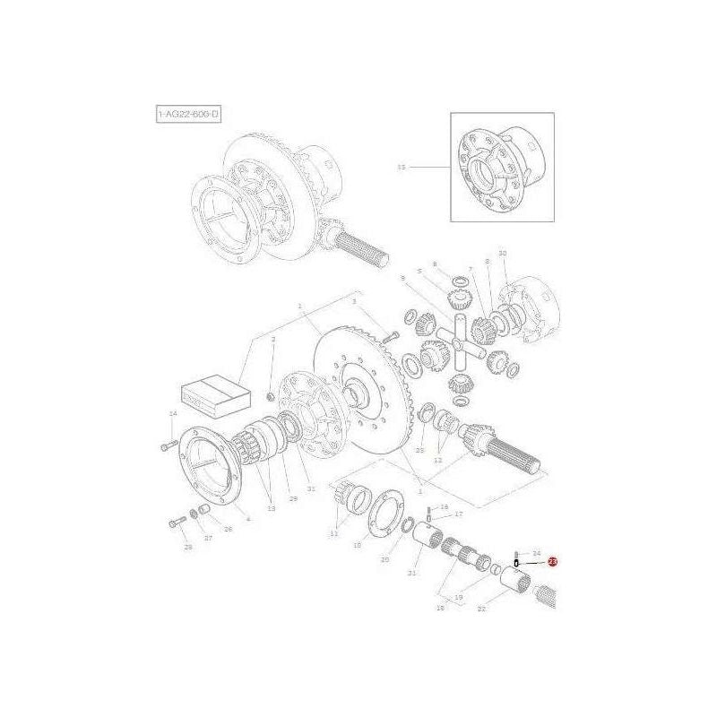 Massey Ferguson Roll Pin Differential - 391226X1 | OEM | Massey Ferguson parts | Axles & Power Transmission-Massey Ferguson-Farming Parts,Hardware,Roll & Spirol Pins,Roll Pins,Towing & Fasteners,Tractor Parts