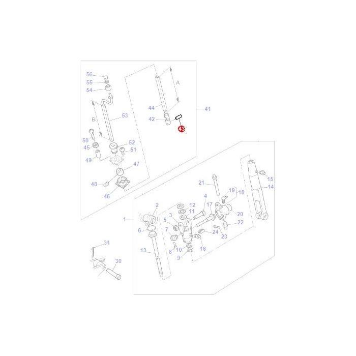 Roll Pin Remote Levelling - 1440398X1 - Massey Tractor Parts