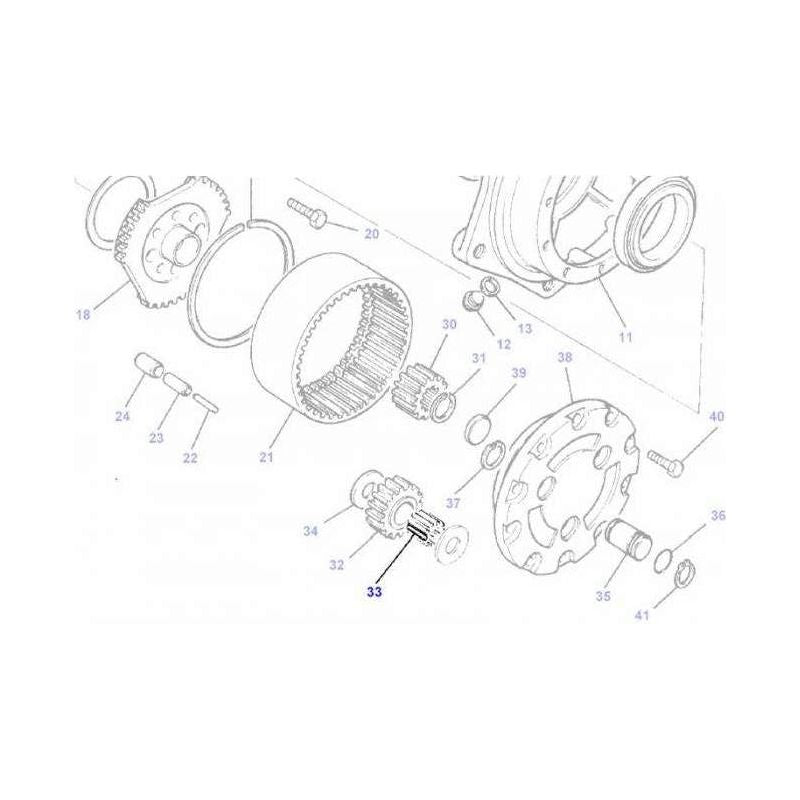 Massey Ferguson Roller Final Drive - 3676252M1 | OEM | Massey Ferguson parts | Axles & Power Transmission-Massey Ferguson-4WD Parts,Axles & Power Train,Bearings,Drive Shafts & Gears,Farming Parts,Front Axle & Steering,Tractor Parts