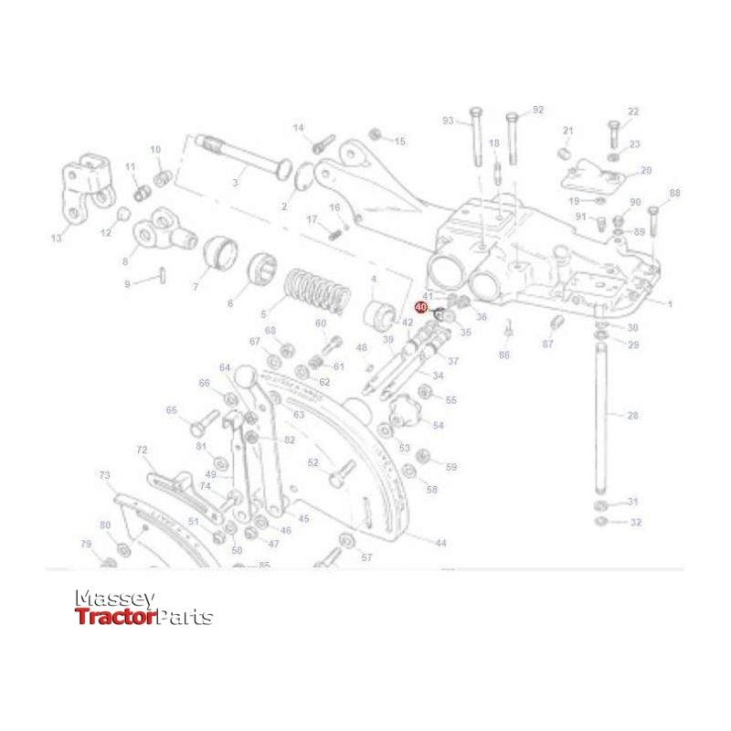 Massey Ferguson Roller Quadrant Shaft - 181015M1 | OEM | Massey Ferguson parts | Linkage-Massey Ferguson-Farming Parts,Hydraulic Lift Components,Hydraulics,Tractor Hydraulic,Tractor Parts