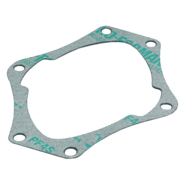 The Rope Seal Housing Gasket - 3 Cyl. by Sparex, part number S.41491, is a flat, grey gasket featuring six holes, crafted specifically for sealing components in mechanical assemblies including Massey Ferguson or Perkins engines.